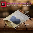 Minh họa kích thước túi